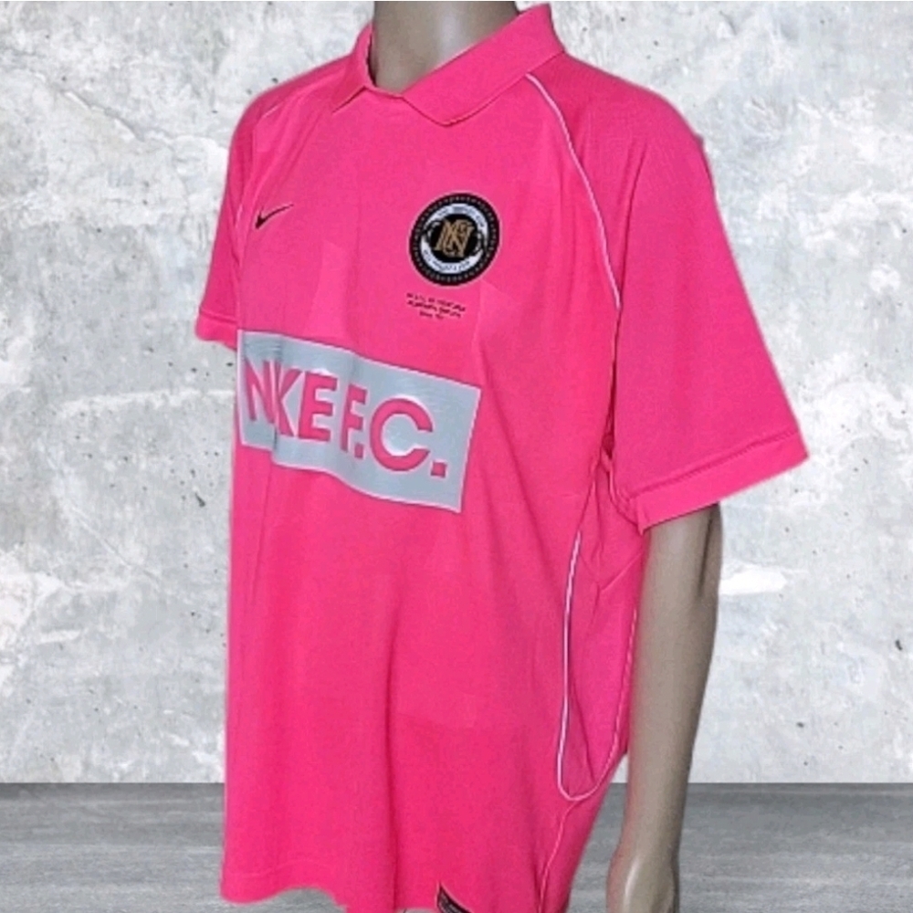 Nike FC Polo Shirt Men XL Hyper Pink Loose Dri-Fit Soccer Jersey Performance $68 - Picture 4 of 17